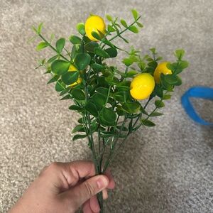 Artificial Lemon Branches with Green Leaves